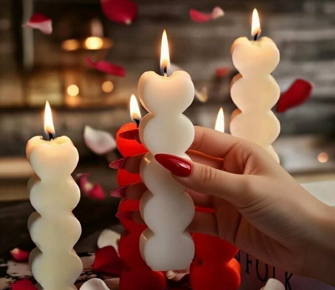 Heart candle Pillar